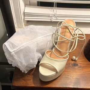 Lulu's Cream Platform Heels